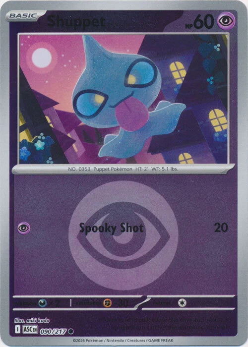Ascended Heroes Shuppet #090/217 Reverse Holo